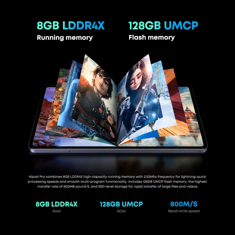 Without Keyboard, Android 11, Qualcomm Snapdragon 662 Octa Core up to 2.0GHz, Support Dual SIM & Bluetooth & WiFi & TF Card (Black+Blue)