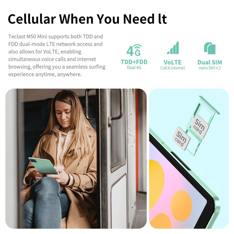 Teclast M50 Mini WiFi Tablet PC, 4GB+128GB, 8.7 inch Android 15 Unisoc T606 Octa Core