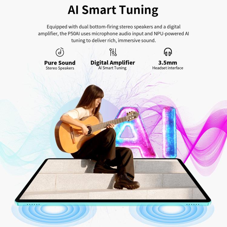 Teclast P50AI WiFi Tablet PC, 6GB+128GB, 11 inch Android 15 Allwinner A733 Octa Core with NPU
