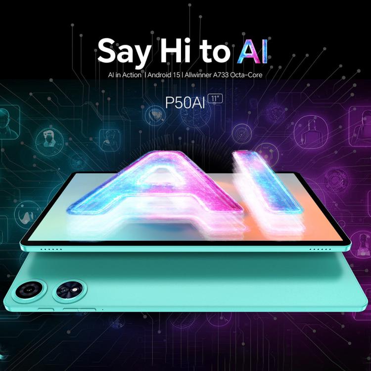 Teclast P50AI WiFi Tablet PC, 6GB+128GB, 11 inch Android 15 Allwinner A733 Octa Core with NPU