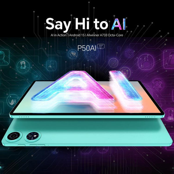 Teclast P50AI WiFi Tablet PC, 6GB+128GB, 11 inch Android 15 Allwinner A733 Octa Core with NPU