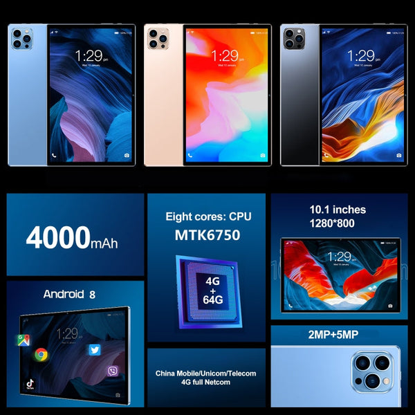 Android 8.0 MTK6750 Octa Core 1.8GHz, Dual SIM, Support GPS, OTG, WiFi, BT