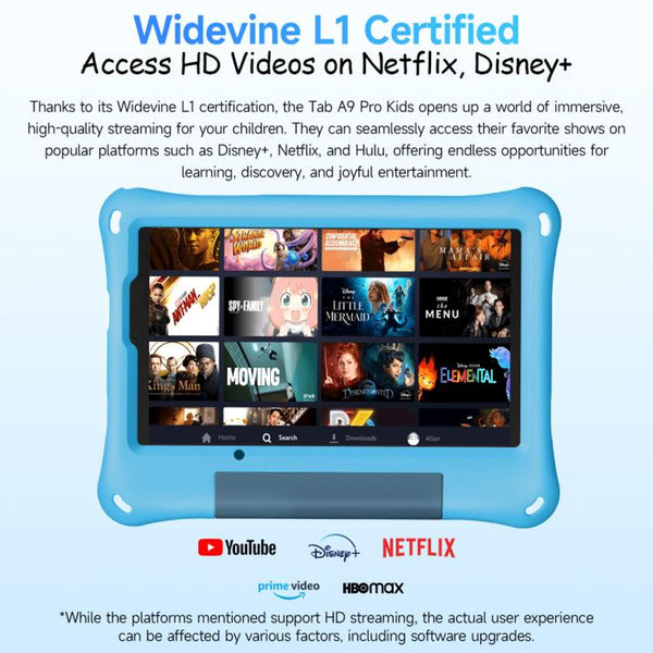 Ulefone Tab A10 Pro Kids Tablet PC, 6GB+128GB, 8.68 inch Android 15 MediaTek Helio G91 Octa Core 4G Network, EU Plug
