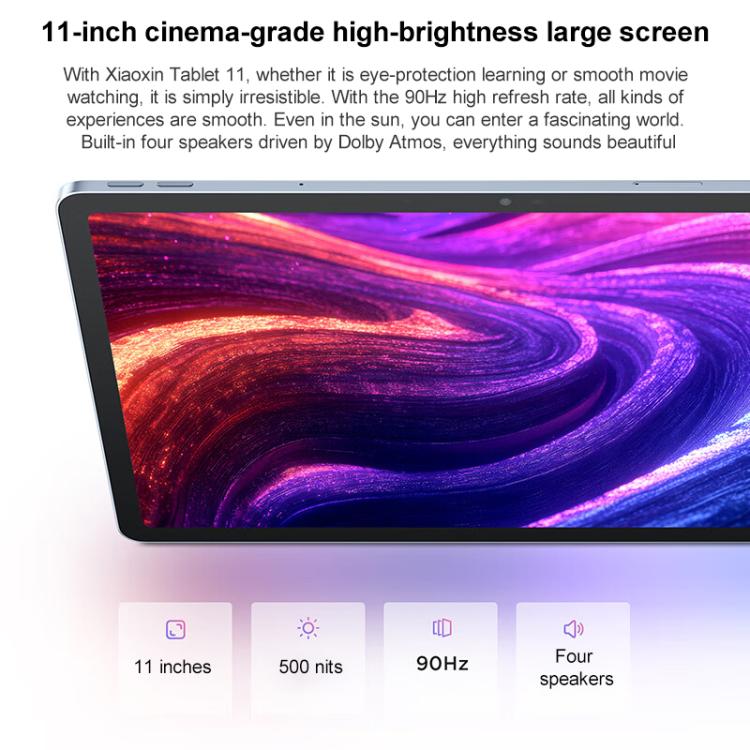 Lenovo Xiaoxin Pad 11 inch WiFi Tablet, 6GB+128GB, Android 15, MediaTek Dimensity 6300 Octa Core, 6GB+128GB WiFi, 6GB+128GB