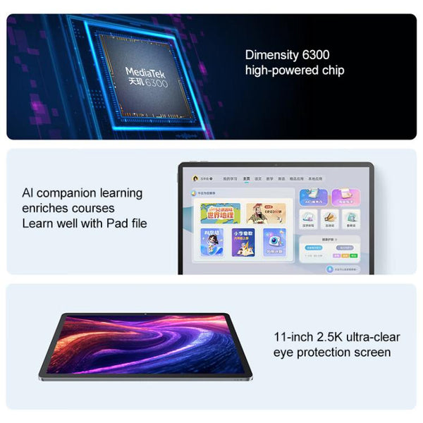 Lenovo Xiaoxin Pad 11 inch WiFi Tablet, 8GB+128GB, Android 15, MediaTek Dimensity 6300 Octa Core,US Plug, 8GB+128GB, 8GB+128GB WiFi