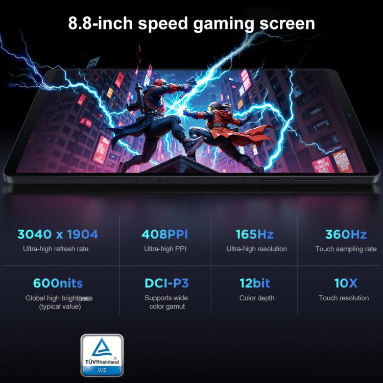 Lenovo LEGION Y700 Gen4 8.8 inch AI Gaming WIFI Tablet, 16GB+512GB, Android 15, Qualcomm Snapdragon 8Elite Octa Core, US Plug