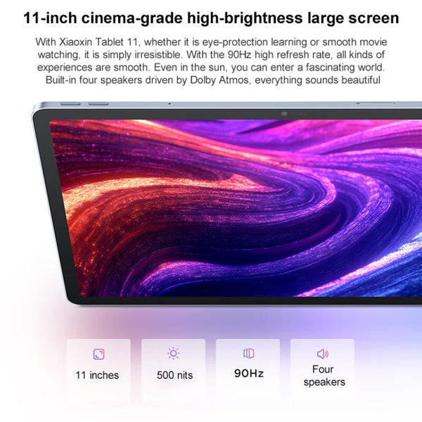 Lenovo Xiaoxin Pad 11 Paperlike Screen, 11 inch WiFi Tablet, 8GB+128GB, Android 15, MediaTek Dimensity 6300 Octa Core,US Plug
