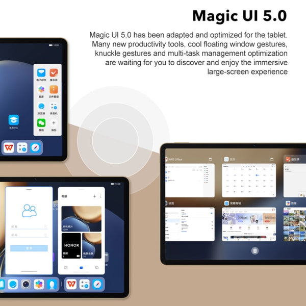 MagicUI 5.0(Android R) MediaTek 1300T Octa Core, Support Dual WiFi / Bluetooth / GPS, Not Support Google Play