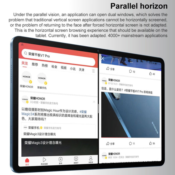 MagicUI 5.0(Android R) MediaTek 1300T Octa Core, Support Dual WiFi / Bluetooth / GPS, Not Support Google Play