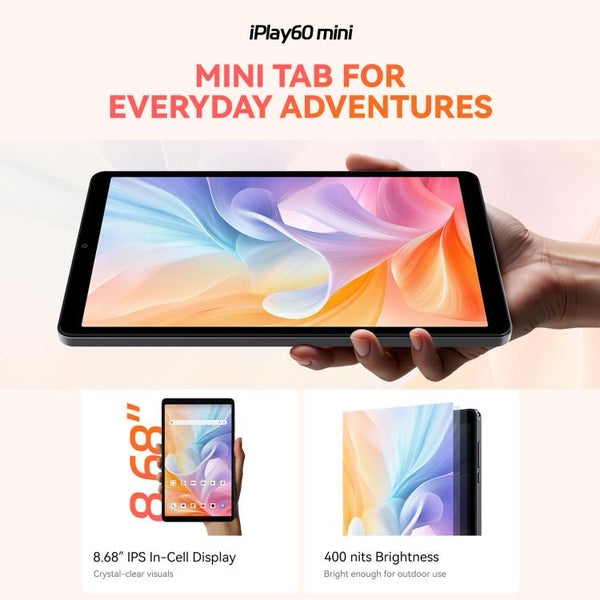 ALLDOCUBE iPlay 60 mini 4G LTE Tablet PC, 4GB+128GB, 8.68 inch Android 14 Unisoc T606 Octa Core Support Dual SIM
