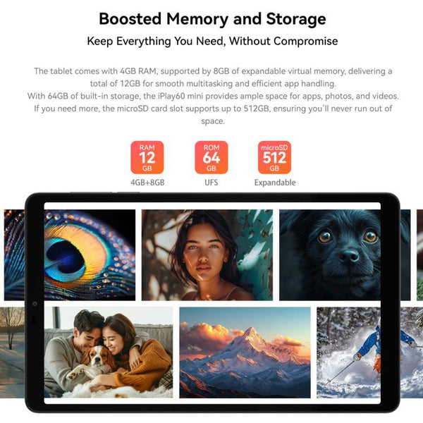 ALLDOCUBE iPlay 60 mini 4G LTE Tablet PC, 4GB+128GB, 8.68 inch Android 14 Unisoc T606 Octa Core Support Dual SIM