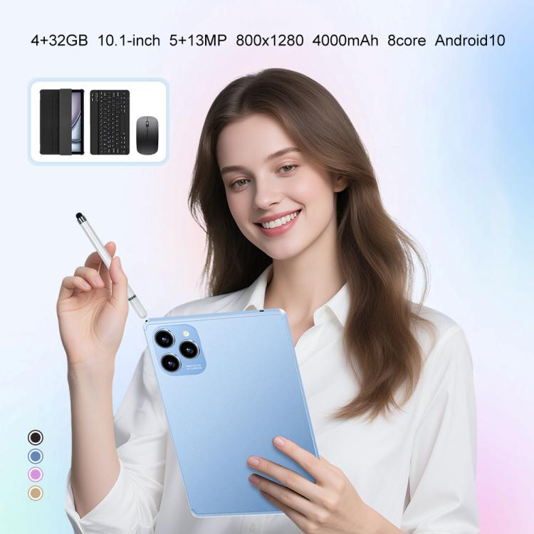 Pad 8 Pro 10.1 inch 4G LTE Tablet PC Combo Set, 4GB+32GB, Android 10 MT6755 Octa Core, with Keyboard / Mouse / Leather Case, EU Plug