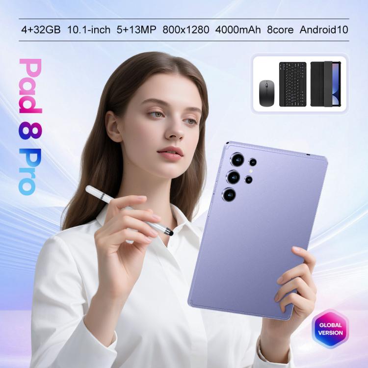 Pad 9 Pro 10.1 inch 4G LTE Tablet PC Combo Set, 4GB+32GB, Android 10 MT6755 Octa Core, with Keyboard / Mouse / Leather Case, AU Plug