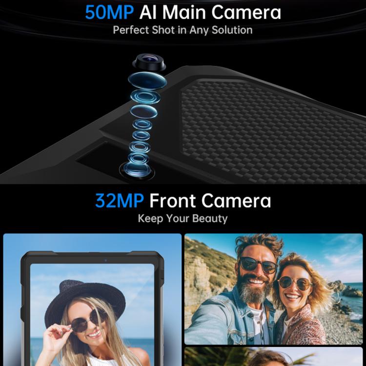 Unihertz 8849 Tank Pad E Rugged Tablet PC & Projector, 12GB+512GB, 10.95 inch Android 14 MT6789 Octa Core 4G Network, EU Plug