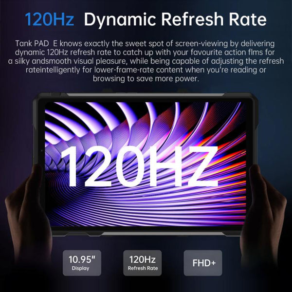 Unihertz 8849 Tank Pad E Rugged Tablet PC & Projector, 12GB+512GB, 10.95 inch Android 14 MT6789 Octa Core 4G Network, EU Plug