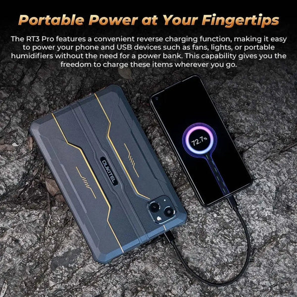 OUKITEL RT3 Pro 4G Network IP68/IP69K Rugged Tablet, 4GB+128GB, 8.0 inch Android 14 MediaTek G81 Octa-Core Support Dual SIM, EU Plug