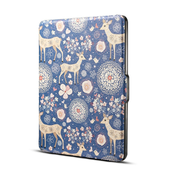 Printed Horizontal Flip PU Leather Protective Case for Amazon Kindle Paperwhite 1 & 2 & 3 with Sleep / Wake-up