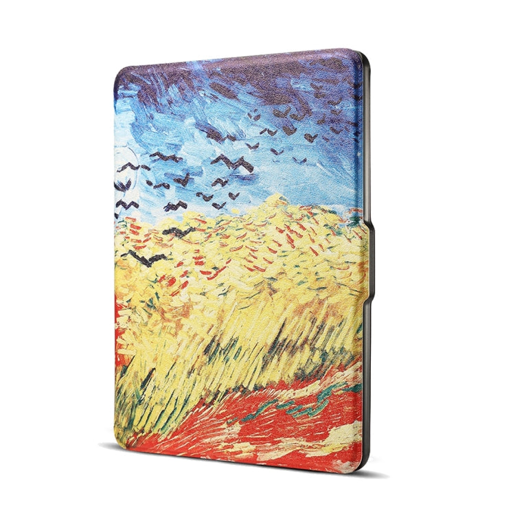 Printed Horizontal Flip PU Leather Protective Case for Amazon Kindle Paperwhite 1 & 2 & 3 with Sleep / Wake-up