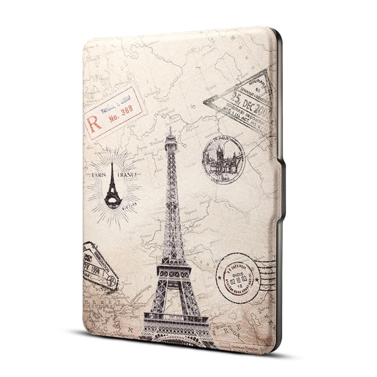 Printed Horizontal Flip PU Leather Protective Case for Amazon Kindle Paperwhite 1 & 2 & 3 with Sleep / Wake-up