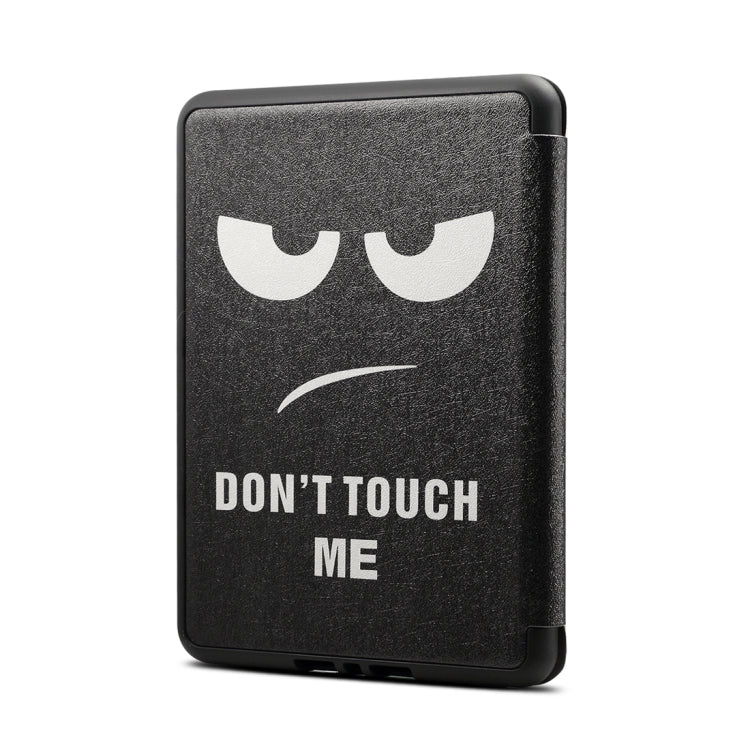 Black Eye Pattern Horizontal Flip PU + TPU Leather Protective Case for Amazon Kindle Paperwhite 4 (2018), with Sleep & Wake-up Function