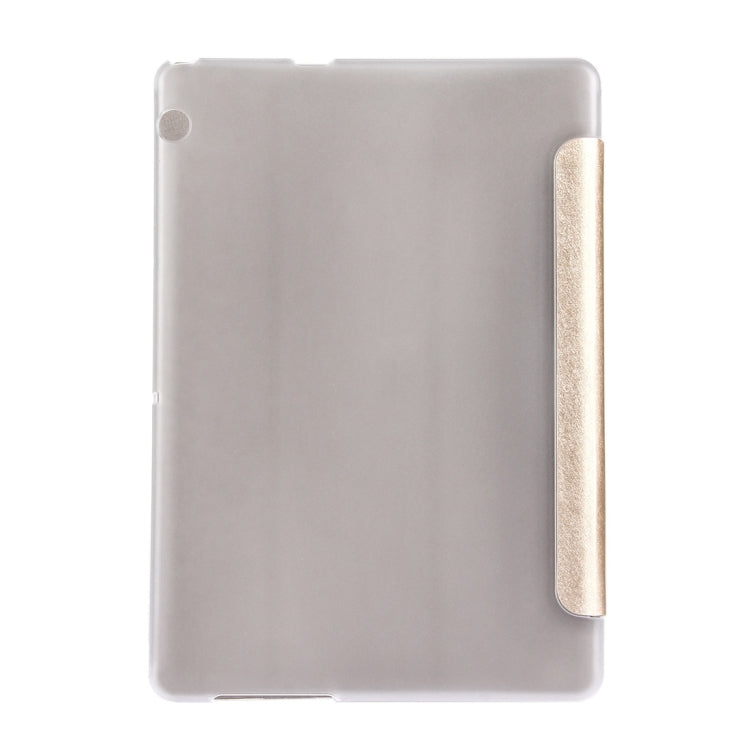 For Huawei  MediaPad T3 10 9.6 inch Silk Texture Horizontal Flip Leather Case with 3-folding Holder