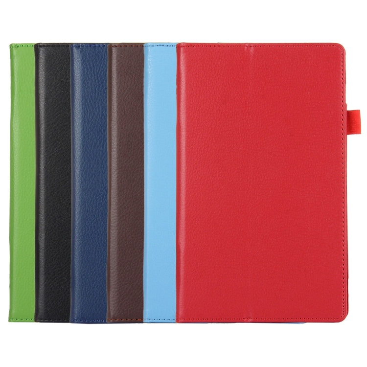 For Amazon Kindle Fire HD8 (2017) Litchi Texture Horizontal Flip Leather Case with Holder