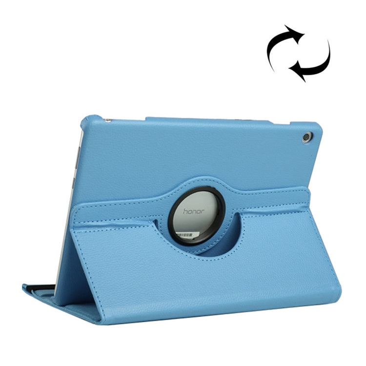 Litchi Texture Horizontal Flip 360 Degrees Rotation Leather Case for Huawei MediaPad T5 10.1, with Holder