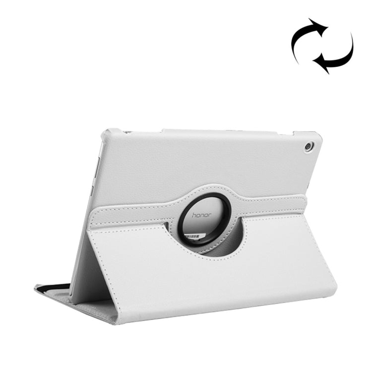 Litchi Texture Horizontal Flip 360 Degrees Rotation Leather Case for Huawei MediaPad T5 10.1, with Holder