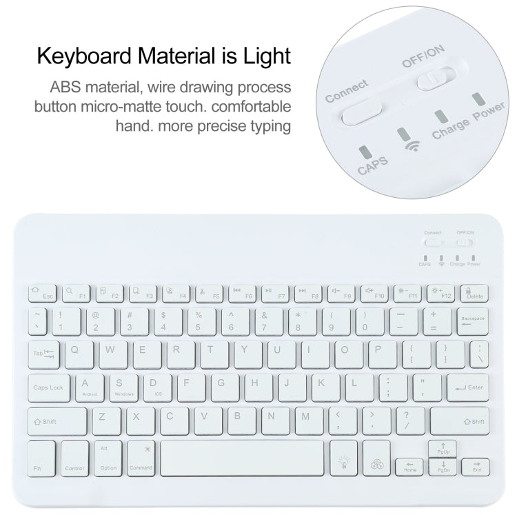 A500S Detachable Bluetooth Backlight Keyboard Ultrathin Horizontal Flip Leather Tablet Case with Holder for Samsung Galaxy Tab A7 10.4 (2020) T500 / T505