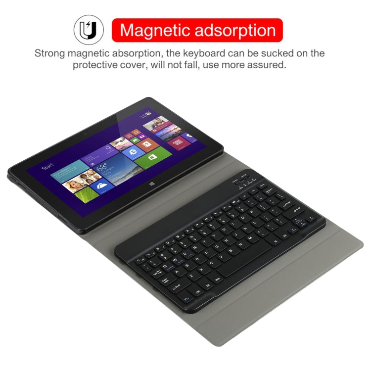 AM12 2 in 1 Removable Bluetooth Keyboard + Protective Leather Tablet Case with Holder for Lenovo Tab P11 (Tab-J606F)