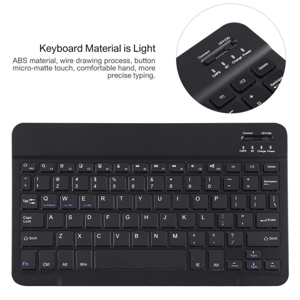 AM10 2 in 1 Removable Bluetooth Keyboard + Protective Leather Tablet Case with Holder for Lenovo M10 FHD Plus 10.3 inch