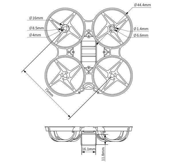 BetaFPV Beta75X V2 Whoop Frame
