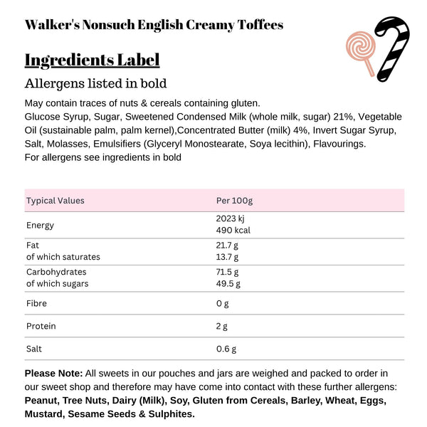Walker's Nonsuch English Creamy Toffees