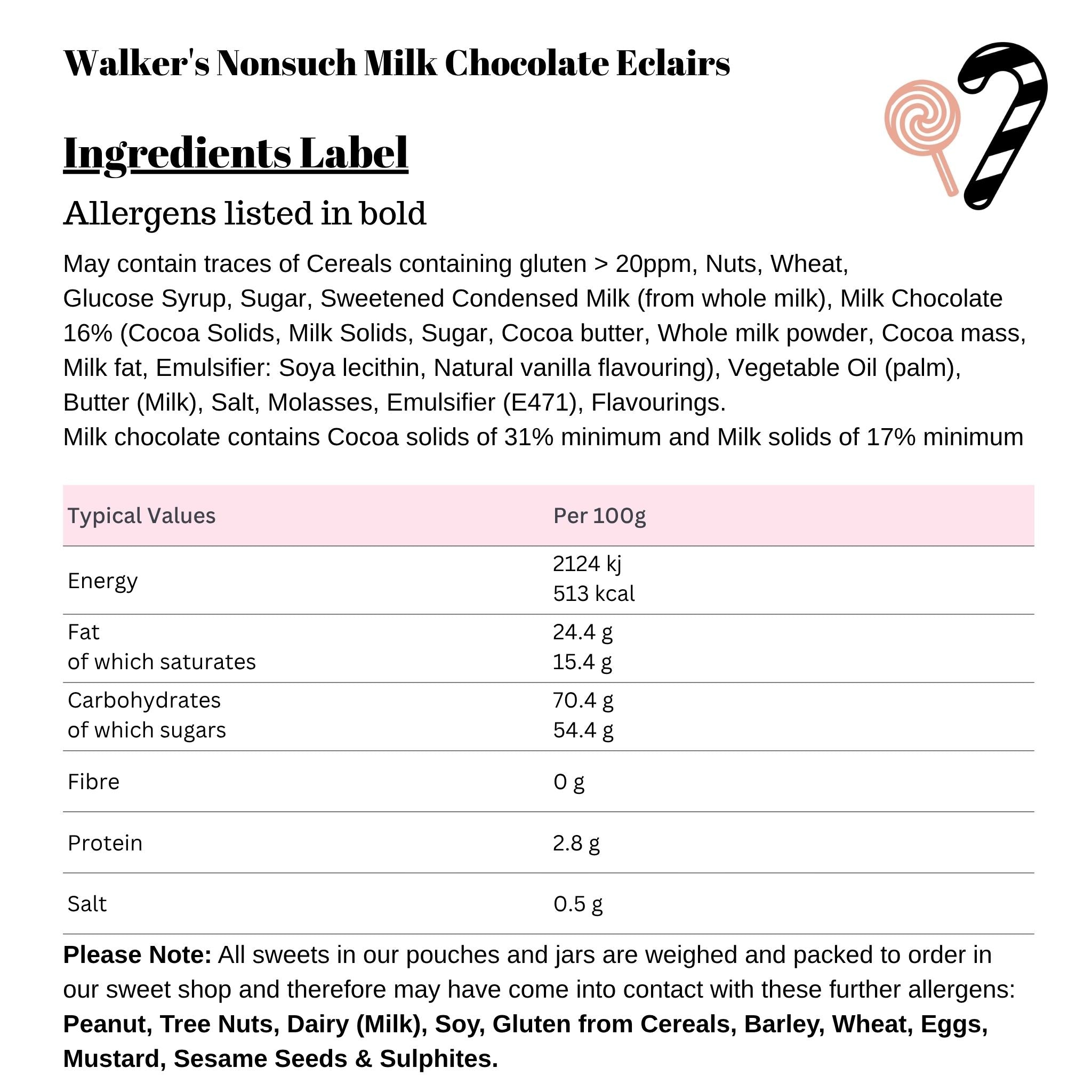 Walker's Nonsuch Milk Chocolate Eclairs