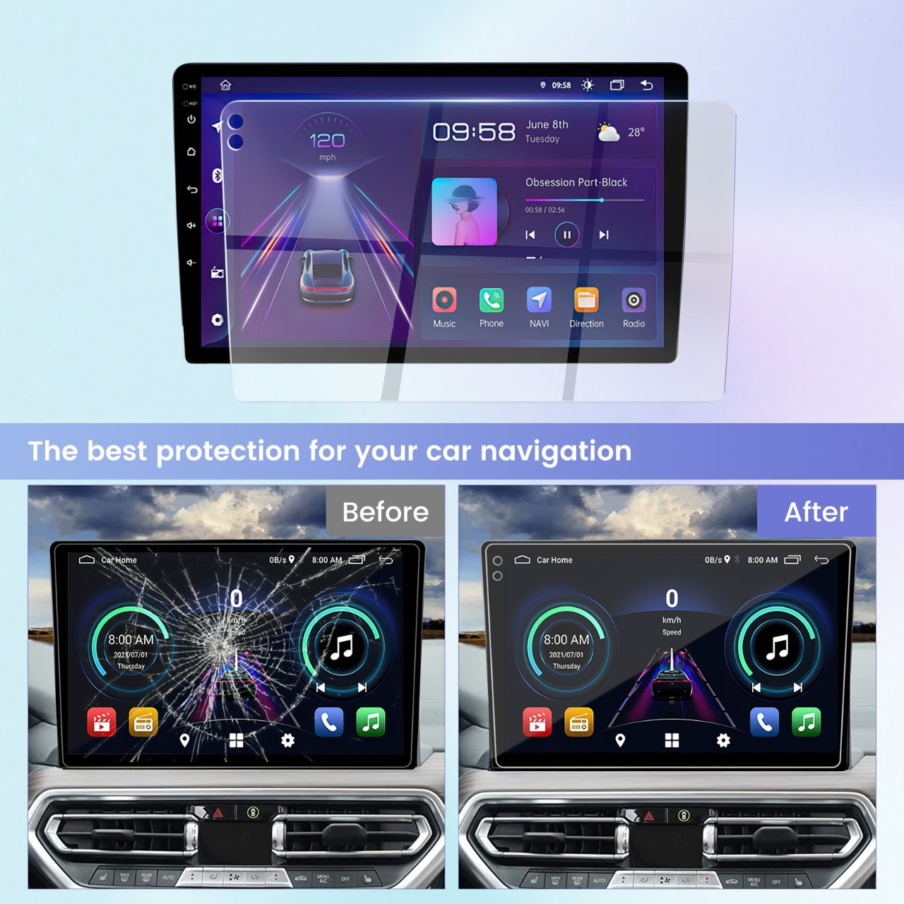 Screen Protector for Android Car Screen