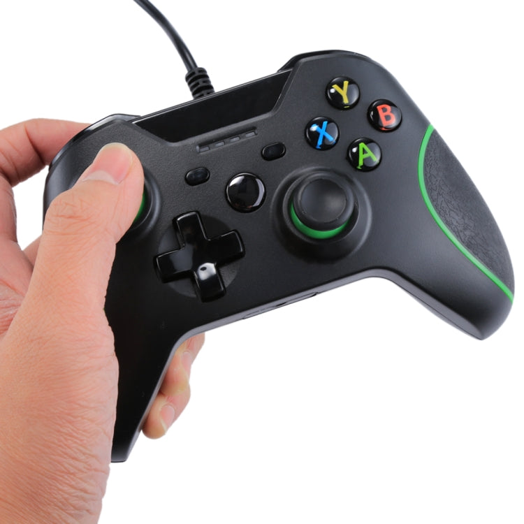 Wired USB Game Controller Gamepad for XBOX ONE Console / PC / Laptop, Cable Length: About 2.1m, HSY-008 (Black), HSY-008