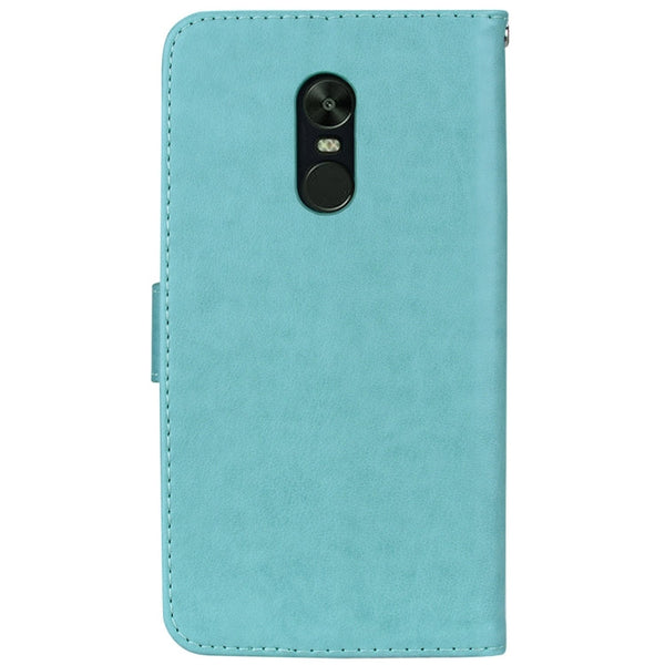 For Xiaomi Redmi Note 4X Roses Pressed Flowers Pattern Flip Leather Case with Holder & Card Slots & Wallet