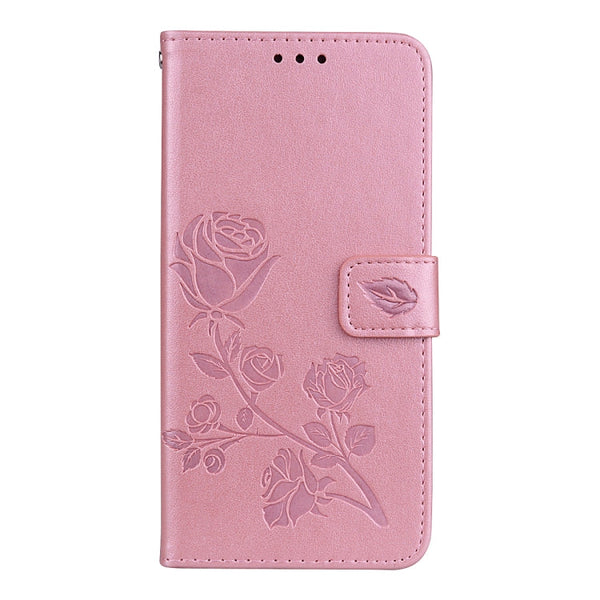For Xiaomi Redmi 5 Plus Rose Embossed Horizontal Flip Environmental PU Leather Case with Holder & Card Slots & Wallet