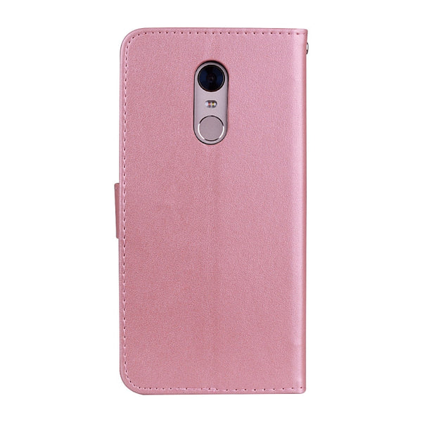 For Xiaomi Redmi 5 Plus Rose Embossed Horizontal Flip Environmental PU Leather Case with Holder & Card Slots & Wallet
