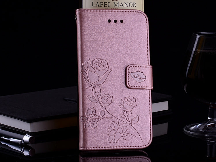 For Xiaomi Redmi 5 Plus Rose Embossed Horizontal Flip Environmental PU Leather Case with Holder & Card Slots & Wallet
