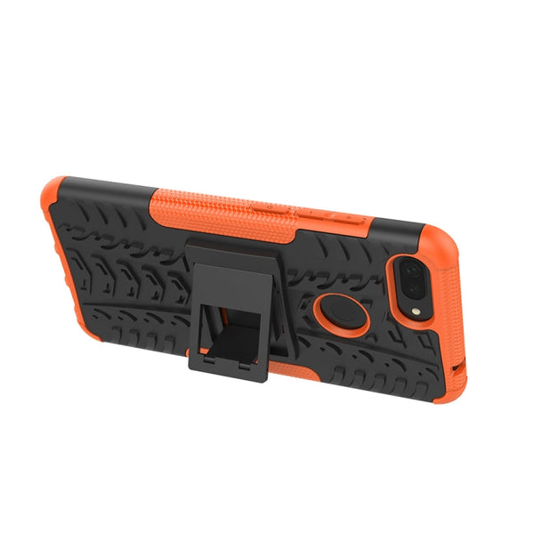 Shockproof  PC + TPU Tire Pattern Case for Xiaomi Mi 8 Lite, with Holder, For Xiaomi Mi 8 Lite