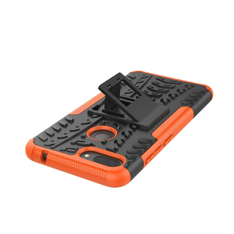 Shockproof  PC + TPU Tire Pattern Case for Xiaomi Mi 8 Lite, with Holder, For Xiaomi Mi 8 Lite