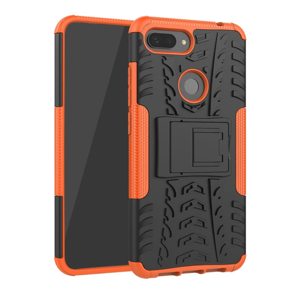 Shockproof  PC + TPU Tire Pattern Case for Xiaomi Mi 8 Lite, with Holder, For Xiaomi Mi 8 Lite