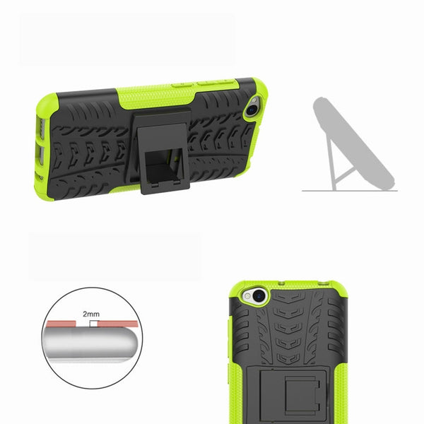 Tire Texture TPU+PC Shockproof Protective Case for Xiaomi Redmi Go, with Holder