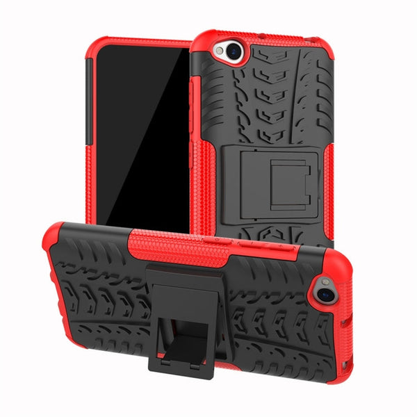 Tire Texture TPU+PC Shockproof Protective Case for Xiaomi Redmi Go, with Holder