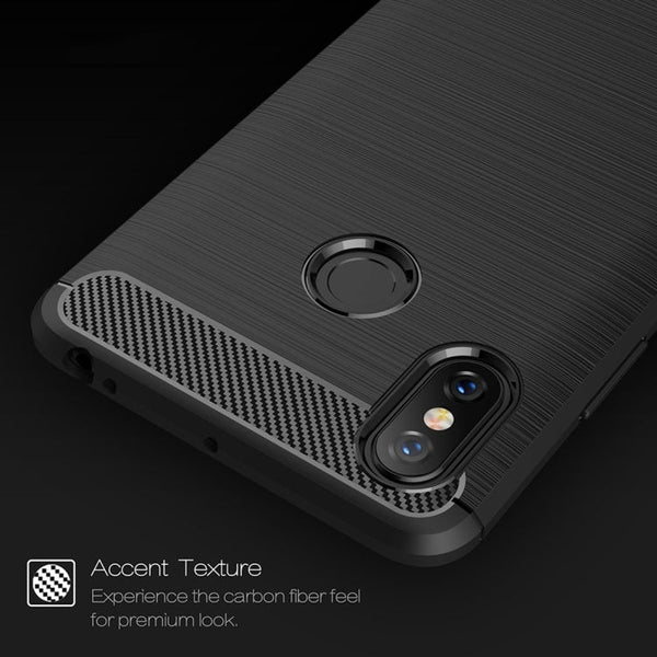 Brushed Texture Carbon Fiber Shockproof TPU Case for Xiaomi Mi Max 3, For Xiaomi Mi Max 3