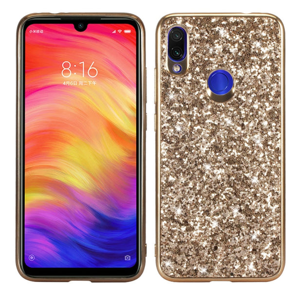 Glitter Powder Shockproof TPU Case for Xiaomi Redmi Note 7, For Xiaomi Redmi Note 7