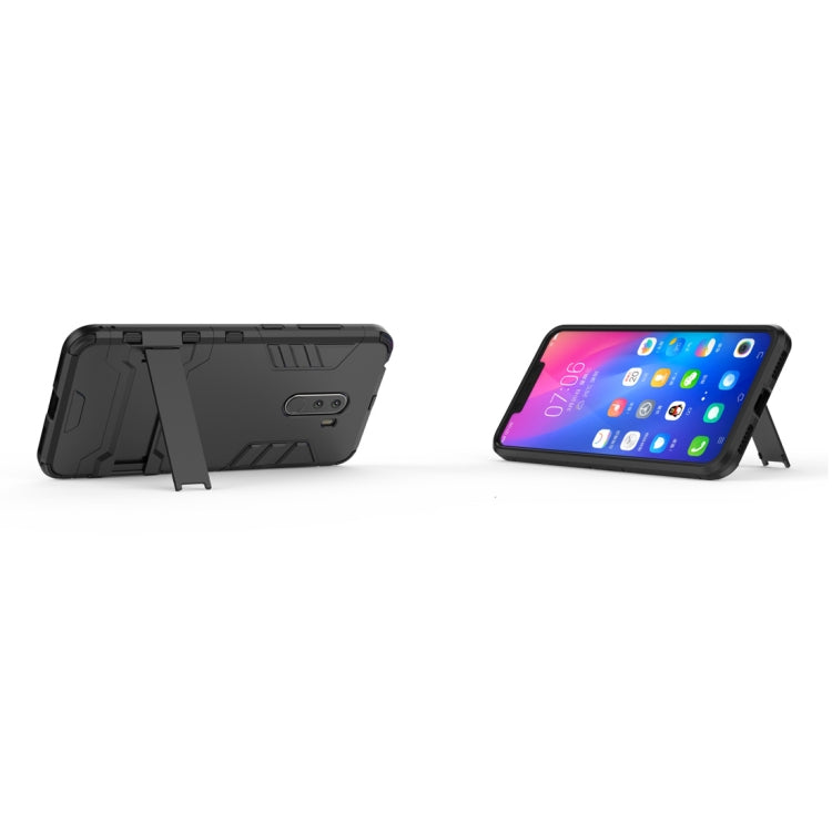 Shockproof PC + TPU  Case for Xiaomi Pocophone F1, with Holder, Xiaomi Pocophone F1