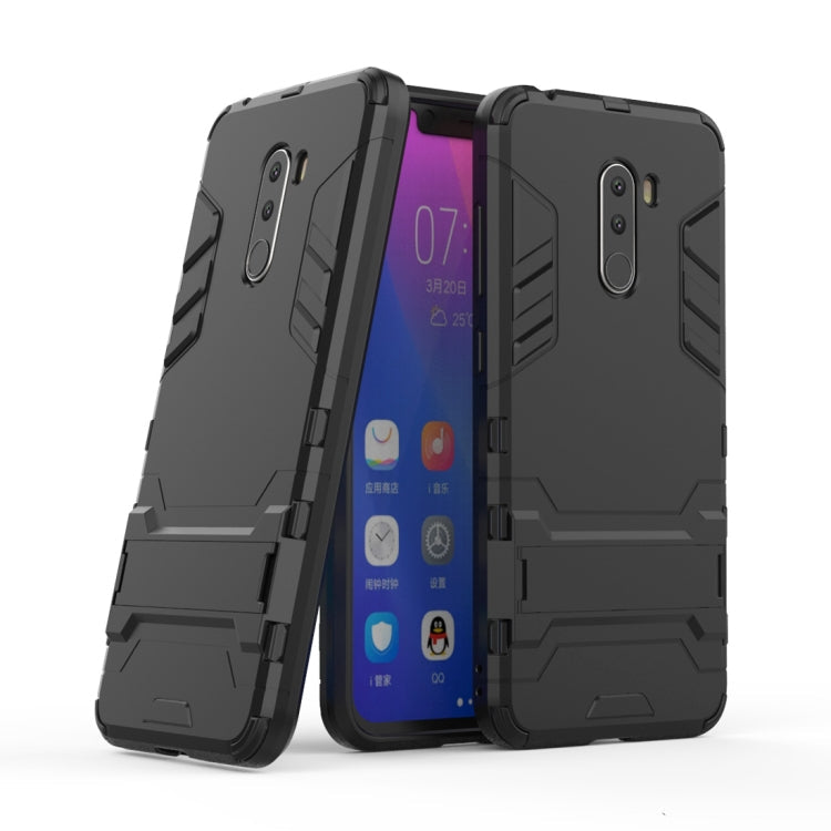 Shockproof PC + TPU  Case for Xiaomi Pocophone F1, with Holder, Xiaomi Pocophone F1