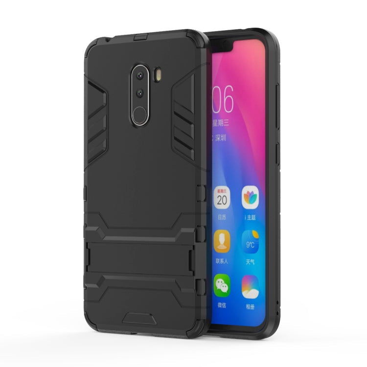 Shockproof PC + TPU  Case for Xiaomi Pocophone F1, with Holder, Xiaomi Pocophone F1